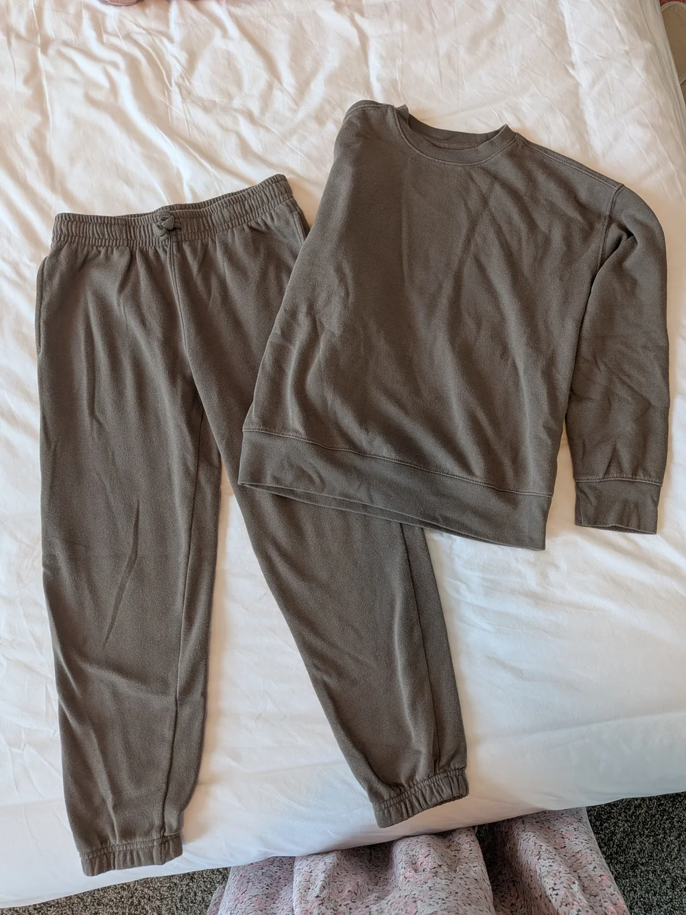 Athletic Works Brown Kids Sweatpants & Sweatshirt Set